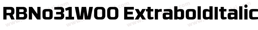 RBNo31W00 ExtraboldItalic Regular字体转换